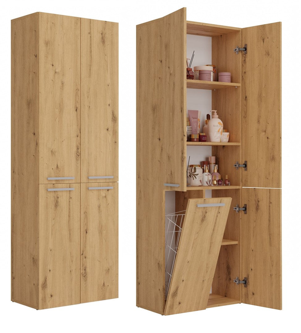 Topeshop NEL DD 1K Bathroom Storage Cabinet Artisan Oak