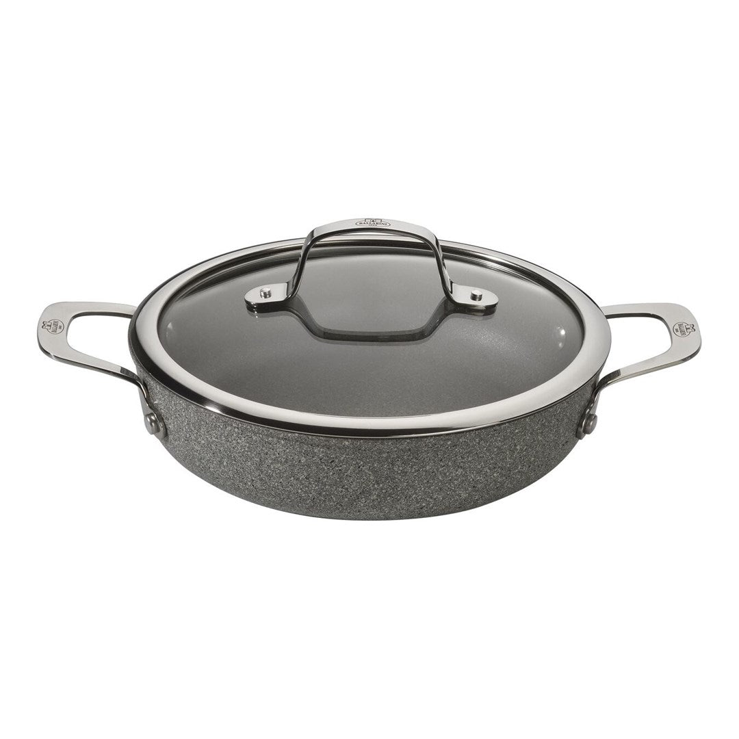 Induction deep frying pan with 2 handles BALLARINI Salina Granitium 24 cm 75002-811-0