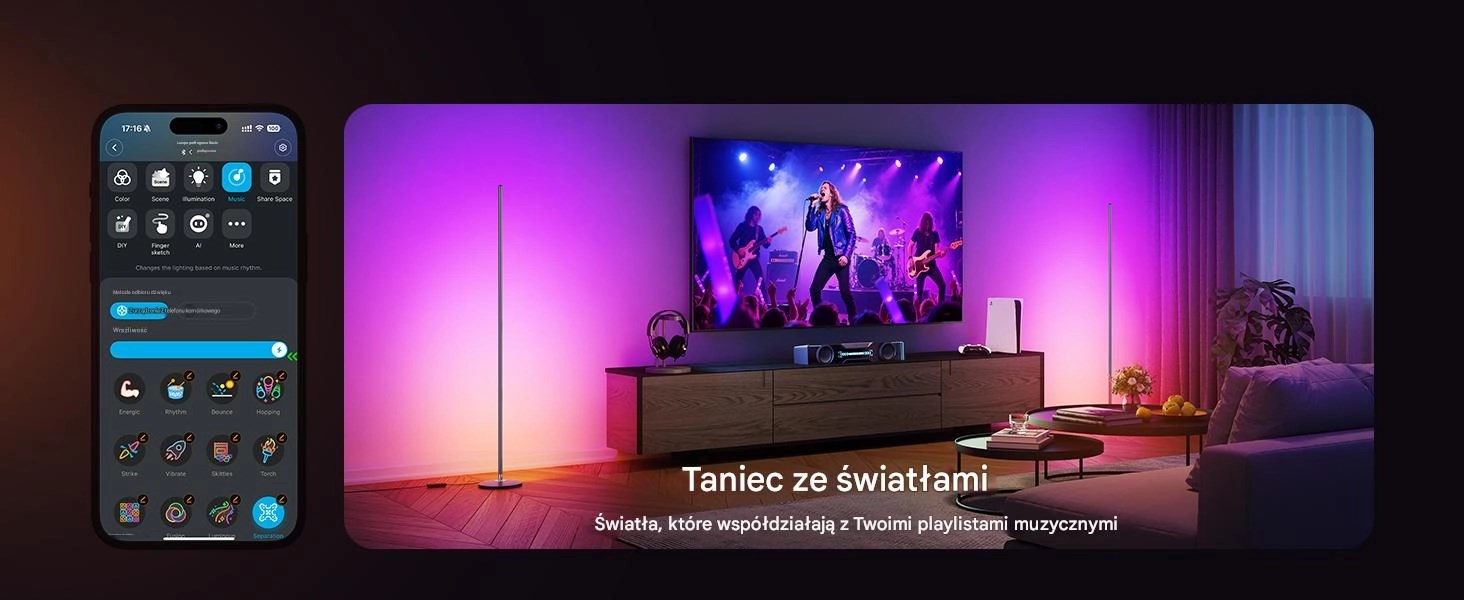 Govee H8076 Floor Lamp Lite  RGBICW  1000lm