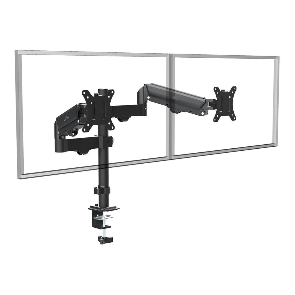 Maclean MC-136 2 Monitor Mount Gas Spring 17-32 2-10 kg Black