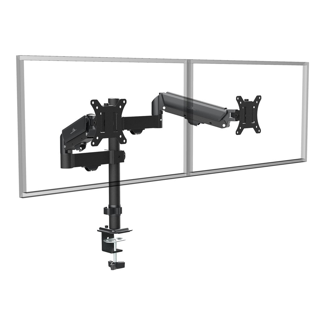 Maclean MC-136 2 Monitor Mount Gas Spring 17-32 2-10 kg Black
