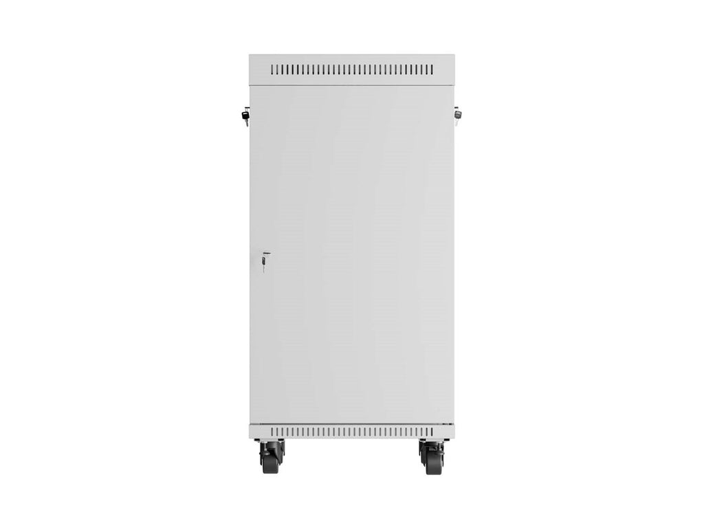 Lanberg Floor Standing Rack Cabinet 22U Grey FF01-6622-12SL - 1200 kg Capacity, Active Cooling, Key Lock
