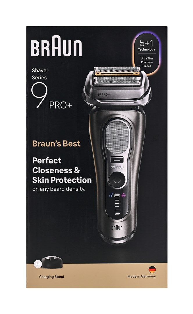 Braun Series 9 Pro+ Foil Shaver 9615S - Black and Grey, 60 min Runtime