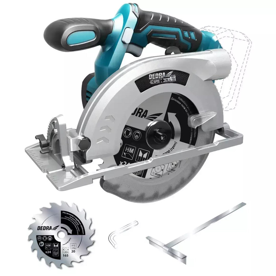Dedra Circular Saw 18V 165 mm DED7064 for Home Use