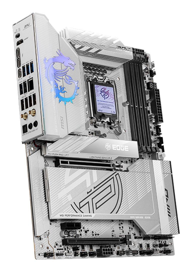 MSI MPG Z890 EDGE TI WIFI - Motherboard - ATX - LGA1851-Sockel - Z890 Chipsatz - USB4, USB 3,2 Gen 1, USB 3,2 Gen 2, USB-C 3,2 Gen 2x2, USB-C 3,2 Gen2 - 5 Gigabit Ethernet, Wi-Fi 7, Bluetooth - Onboard-Grafik (CPU erforderlich) - HD Audio (