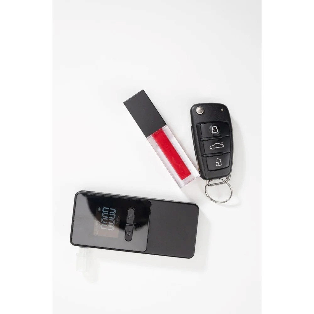 AlcoAlert Smart Electrochemical Breathalyzer - Black