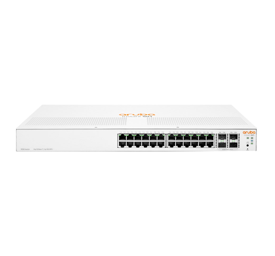 HPE Networking Instant On 1930 24 G 4SFP/SFP+ Switch - L3 Managed - 24 x 10/100/1000 + 4 x 1 G/10 G SFP+