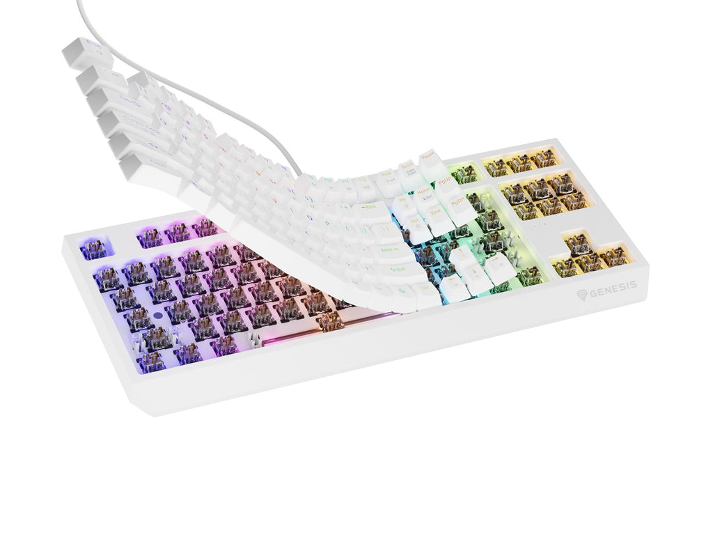 GENESIS Thor 230 TKL Keyboard Gaming USB + RF Wireless + Bluetooth QWERTY White