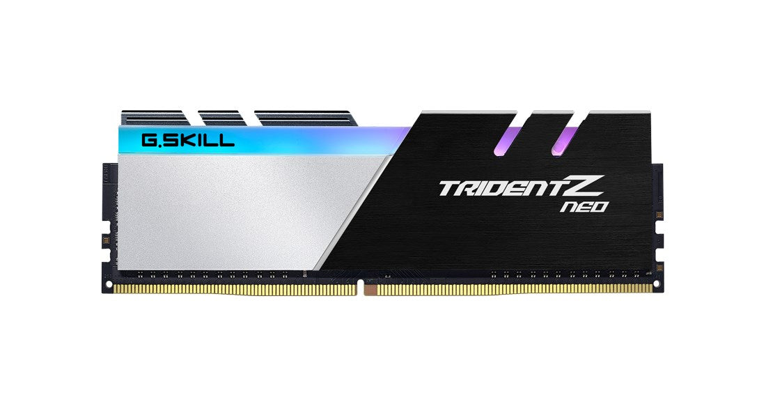 G.Skill TridentZ Neo Series DDR4 16GB: 2 x 8GB DIMM 288-PIN 3200MHz PC4-25600 CL16 1.35V Unbuffered Non-ECC Brushed Black, Brushed Aluminum (F4-3200C16D-16GTZN)