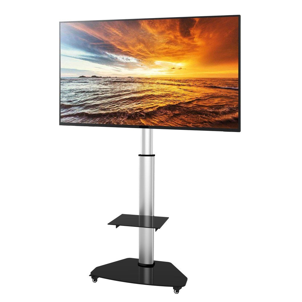 Techly Floor Stand with Shelf Trolley TV LCD/LED/Plasma 37-70  Silver