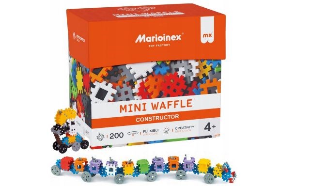 Marioinex Mini Waffle Building Blocks, 200 Pieces, Ages 4+, Model 908433