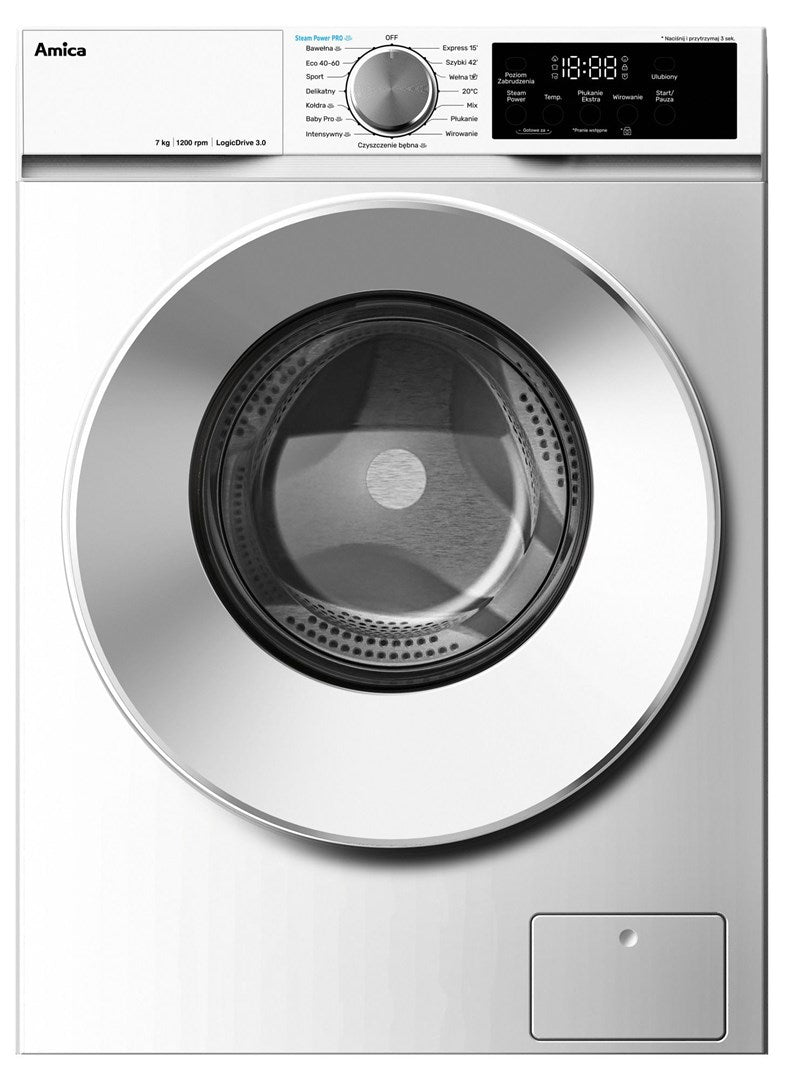 Amica HWA7S12ALiSR3 washing machine Front-load 7 kg 1200 RPM White