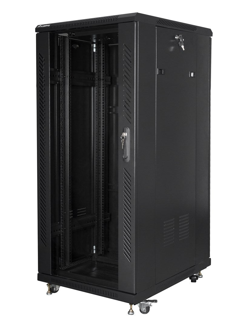 Lanberg FF01-6827-12BL Rack Cabinet 27U Freestanding Black