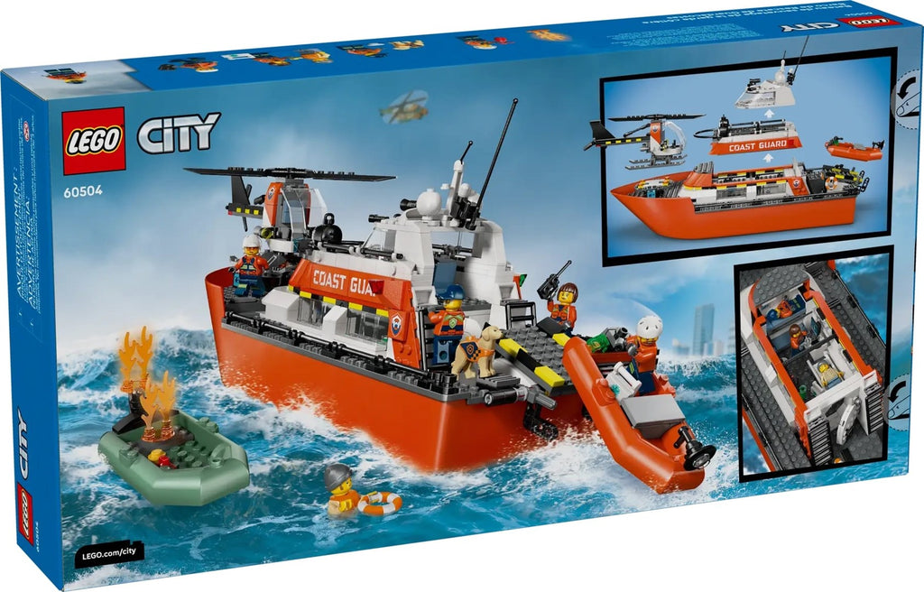 LEGO City Coast Guard Rescue Boat with Helicopter 742 Pieces (60504)