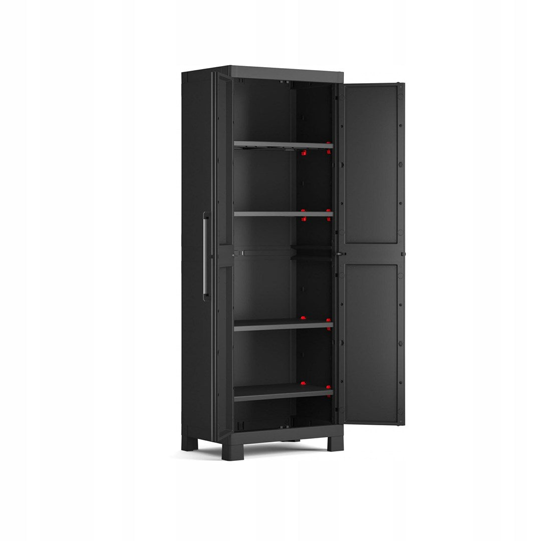 KETER Detroit Wardrobe 62x182x45cm Split Shelves