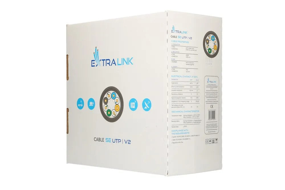 Extralink CAT5E UTP (U/UTP) V2 Internal Twisted-Pair Network Cable 305 m