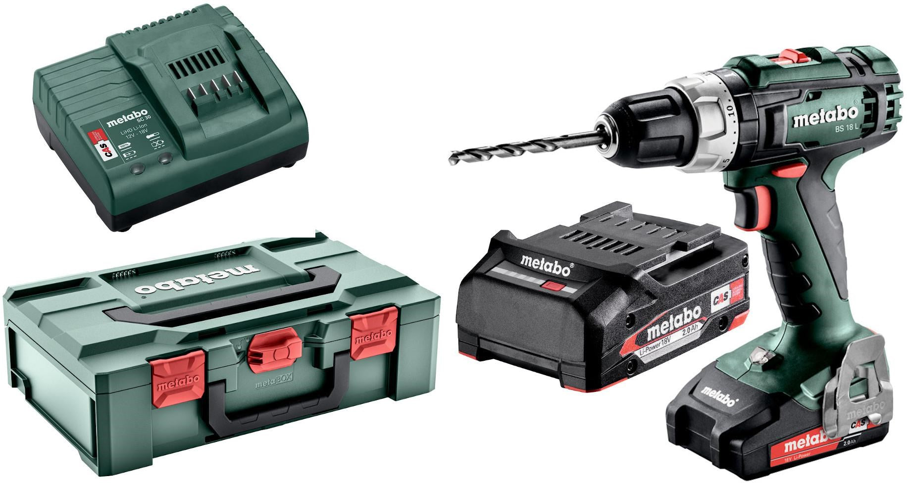 Metabo BS 18 L Cordless Drill 1800 RPM Keyless 1.6 kg