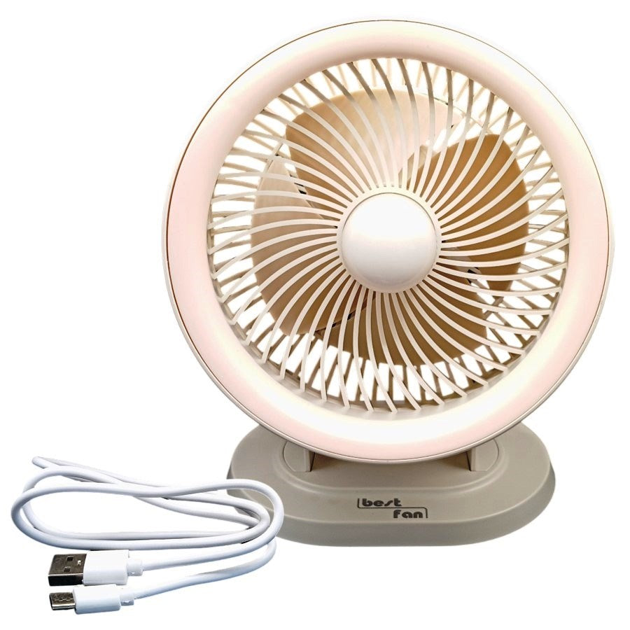 Maestro USB Desk Fan BT-003 - Silent Operation, 3 Speed Settings, White
