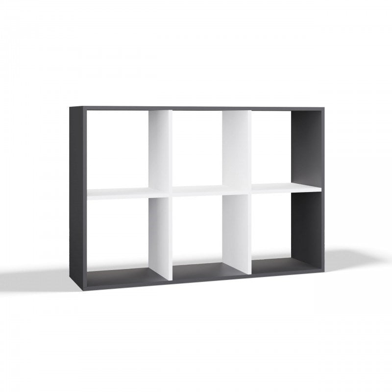 MALAX 2X3 Shelving Unit Anthracite/White - Model MALAX 2X3