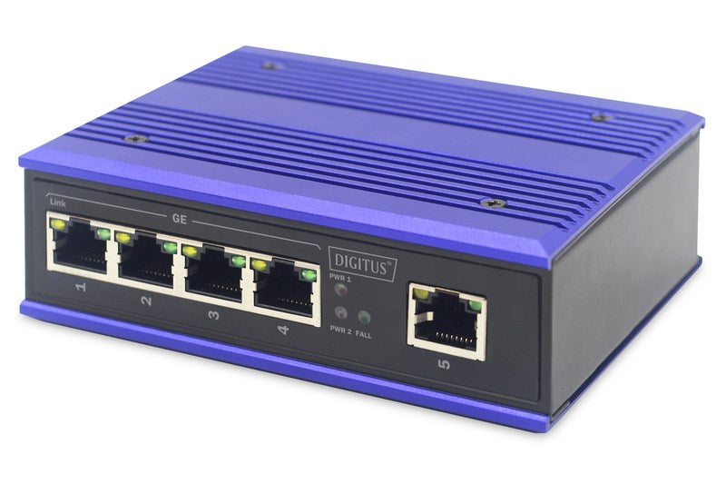 DIGITUS Professional DN-651118 Industrial Switch - 5 x 10/100/1000 - DIN Rail Mountable