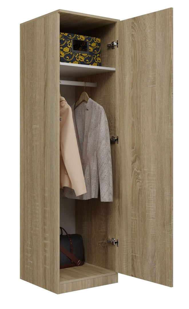 Topeshop SD-50 Wardrobe 1 Door 5 Shelves Oak