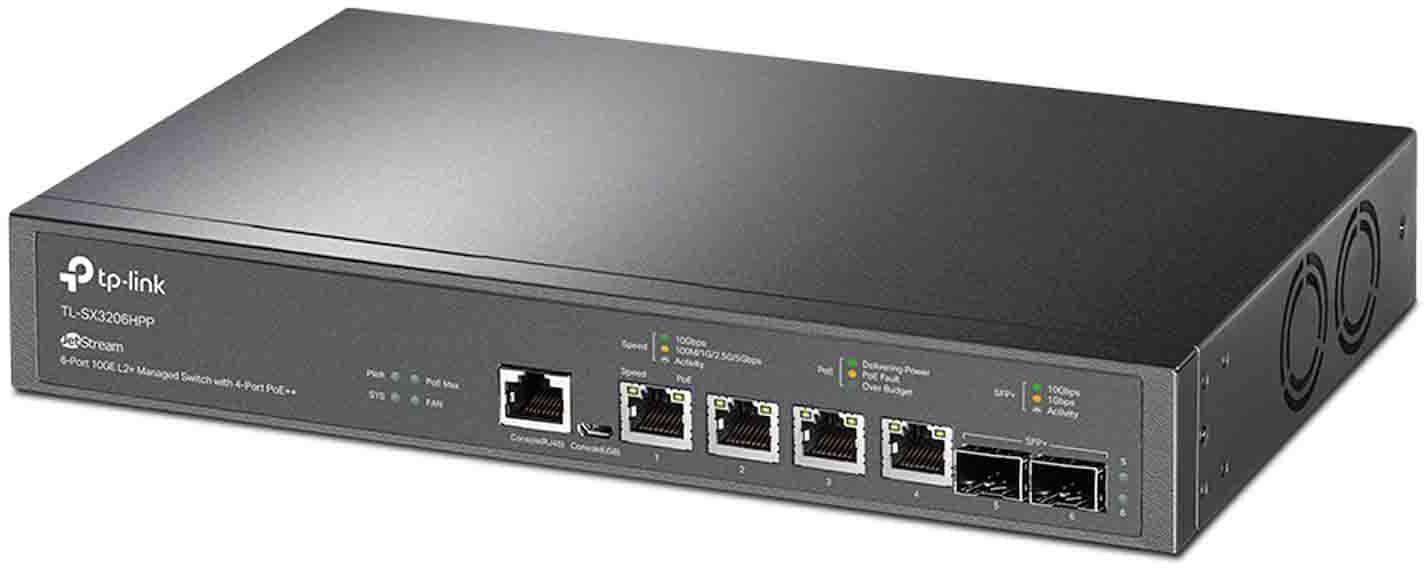 TP-Link SX3206HPP Managed Network Switch with 4-Port PoE++ - 10GE L2+ - SX3206HPP