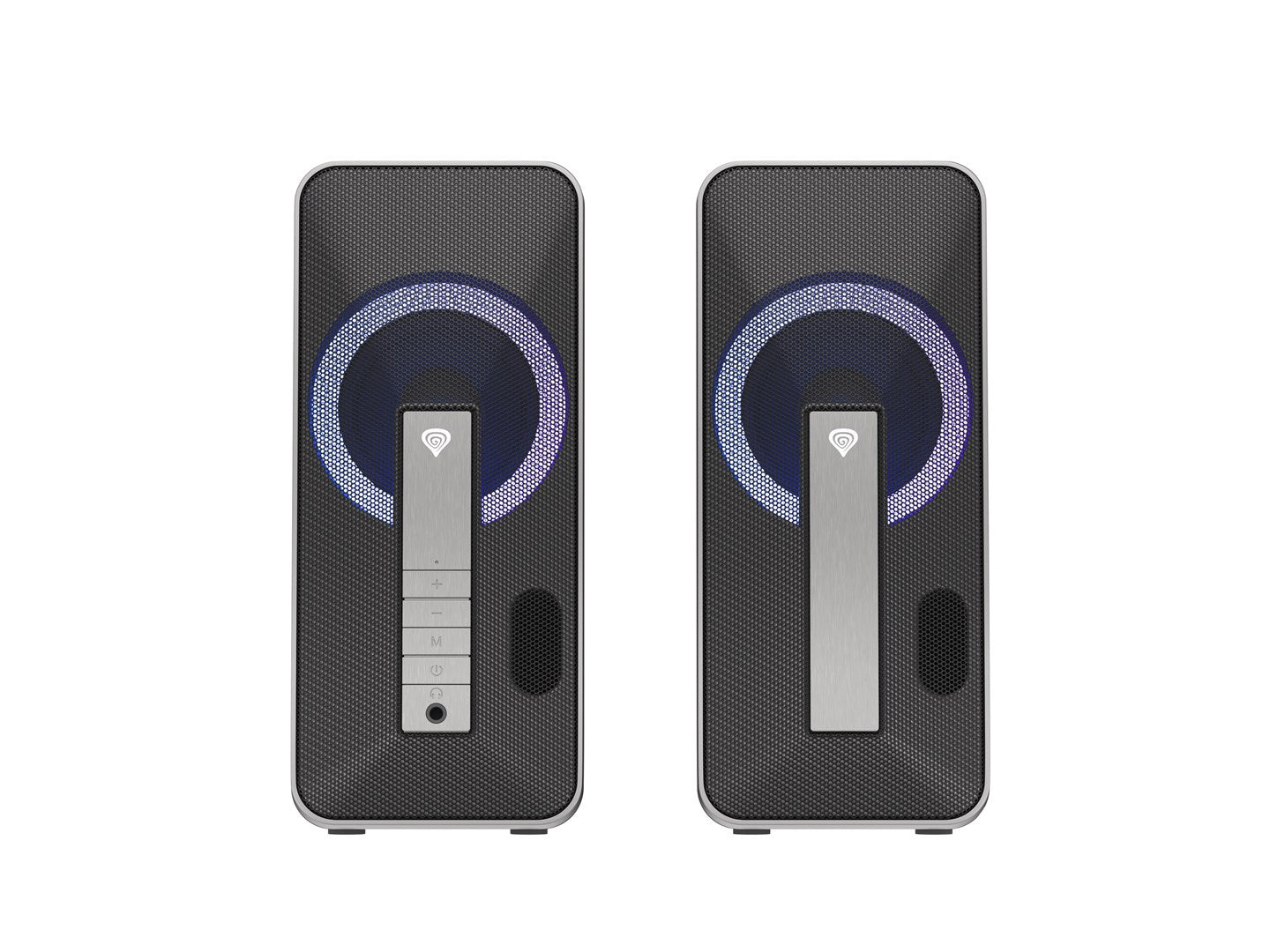 GENESIS Helium 100 BT RGB Speaker Set 10 W PC/Laptop Black Silver 2.0 Channels Bluetooth