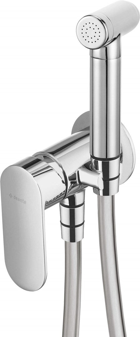 Deante Concealed Bidet Mixer with Bidetta Shower Head - Alpinia Series - Chrome - BGA034M