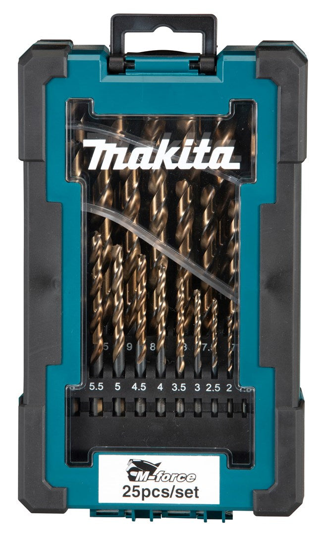 MAKITA HSS-G M-FORCE METAL DRILL SET 25 pcs 1-13 mm