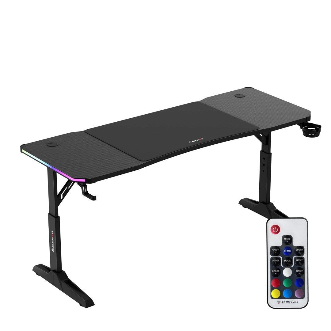 Huzaro Hero 4.6 RGB Black Gaming Desk - Adjustable Height