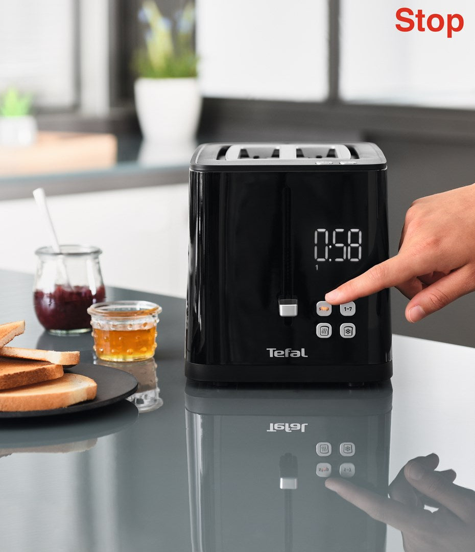 Tefal TT6408 Toaster 2 Slice Black 850 W