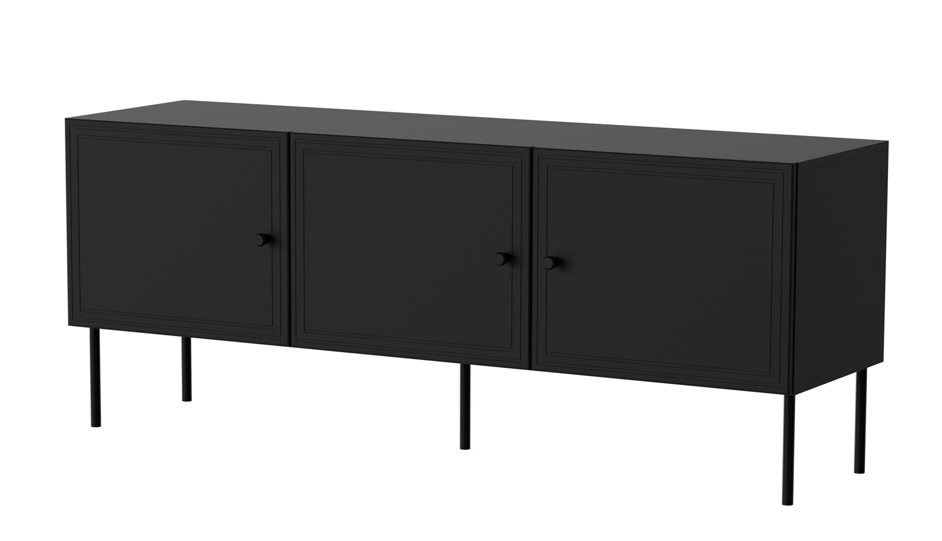 PALAZZO BIS 3D TV Cabinet 151x40x60 cm Black Matt