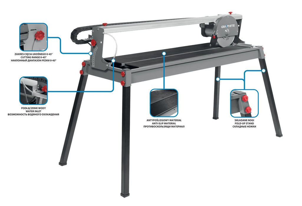 GRAPHITE TOP-59G891 Manual Tile Cutter 39000 g 375x495x1380mm