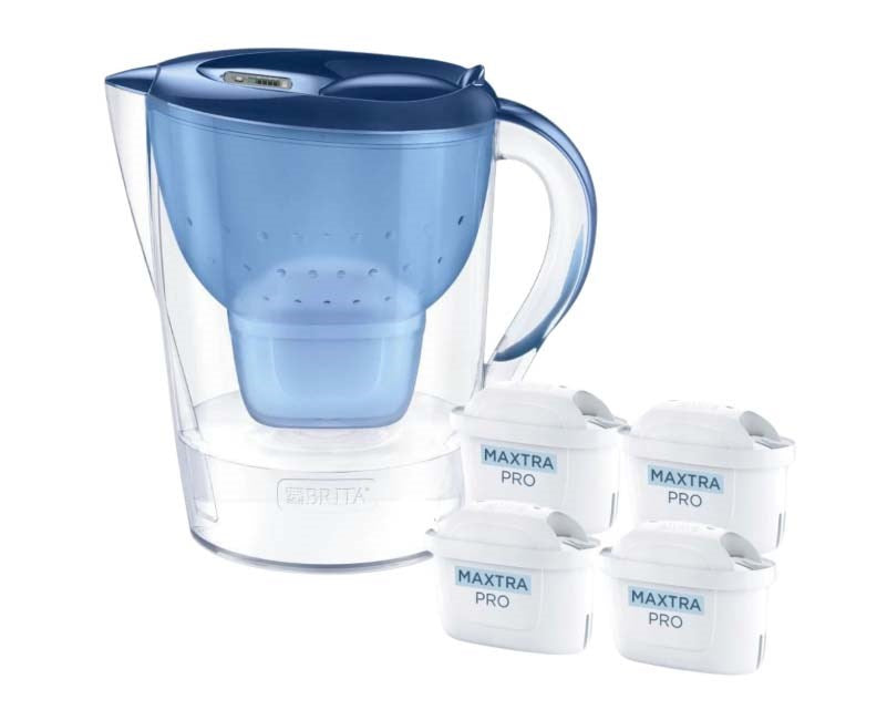 BRITA Marella Filter Jug 2.4 L with 4 Maxtra Pro PP Cartridges Model 1056047