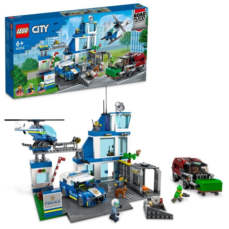 LEGO City 60316 Police Station Building Set - 668 Pieces
