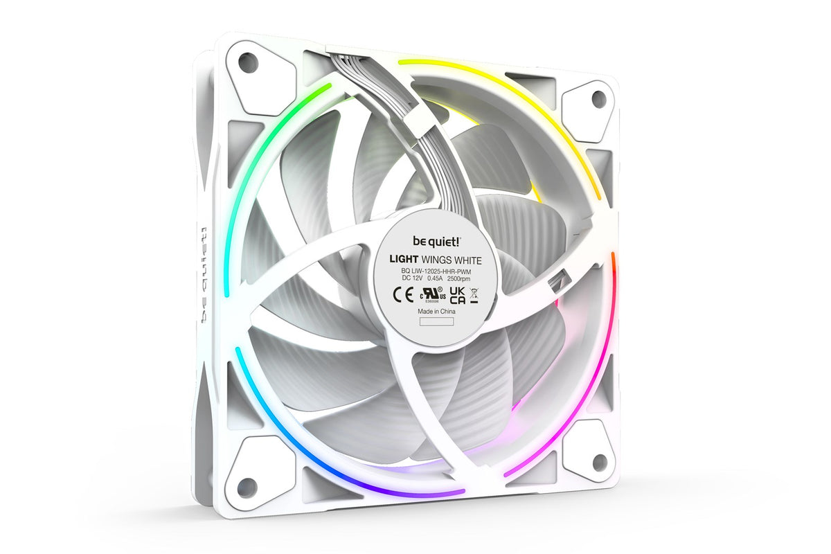 be quiet! Light Wings Case Fan, PWM, 120 mm, White (Pack of 3) (BL101)