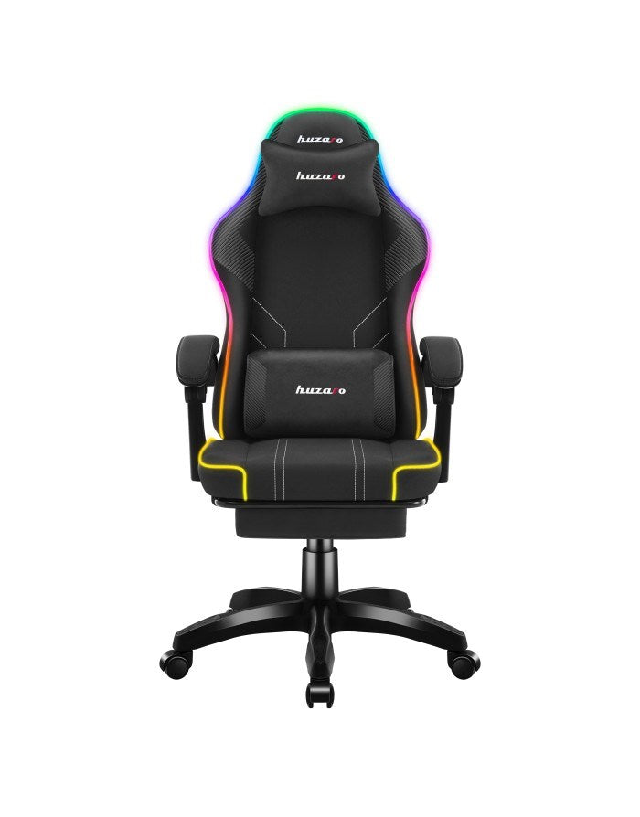 Huzaro Force 3.7 RGB Gaming Chair Black - Ergonomic Design, Adjustable Height, Lumbar Cushion