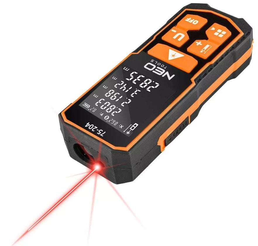 NEO TOOLS Laser Rangefinder, 0.05-60 m Range, 300 g Weight, Model 75-204
