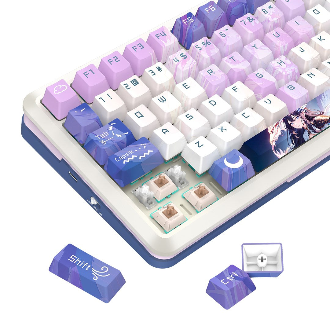REDRAGON K708AK-RGB-PRO FLEKACT keyboard USB + RF Wireless + Bluetooth White