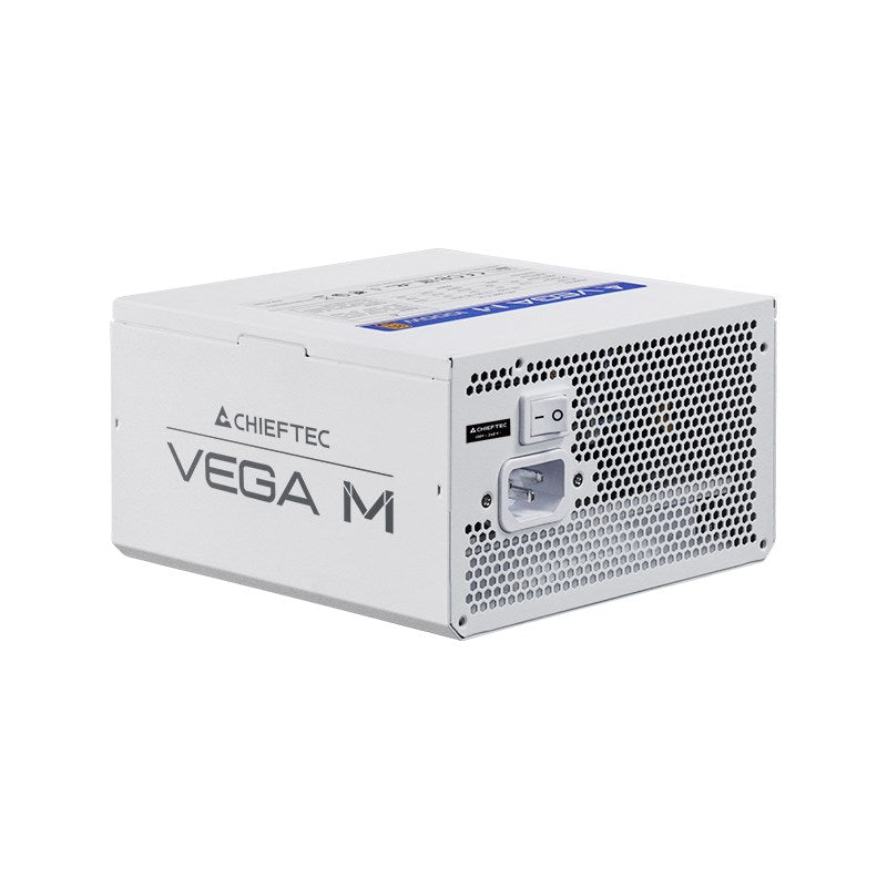 Chieftec Vega M White 1x 12 Pin High Power GPU 4x PCIe Cable Management 850 - 80 PLUS Gold PPG-850-CW