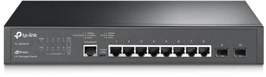 TP-Link Omada 8-Port Gigabit L2+ Managed Switch with 2 SFP Slots Model 16248