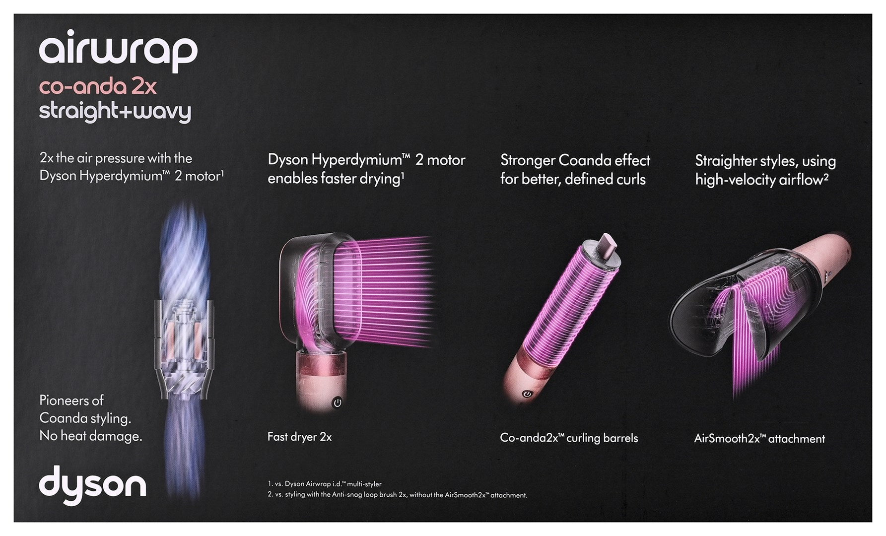 DYSON Airwrap Hair Styler Pink Coanda2x™ with Smart Attachments