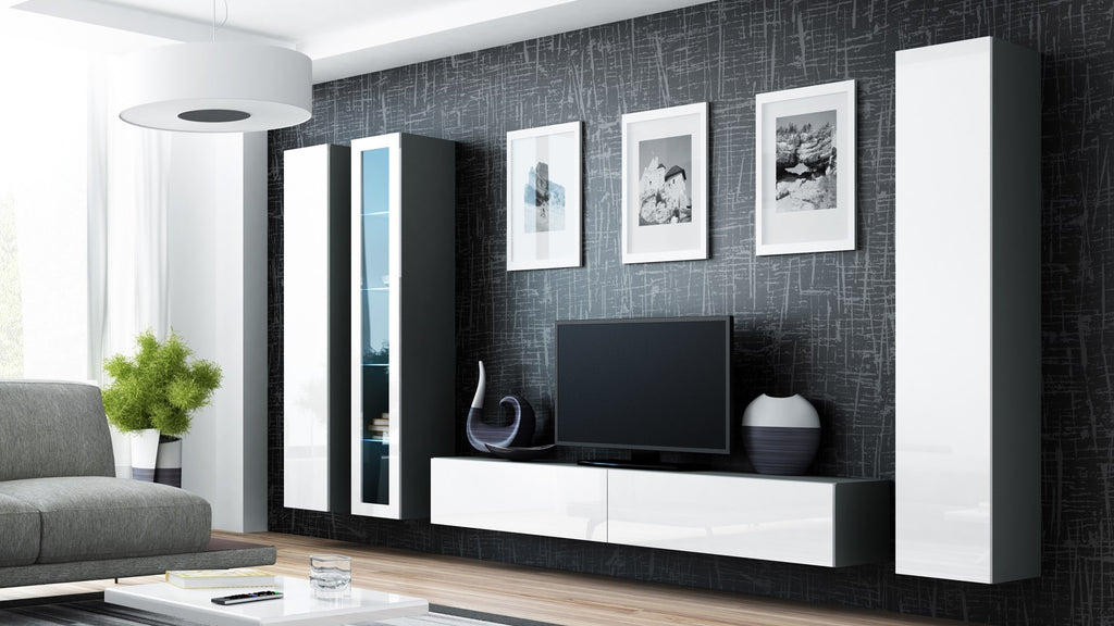 Cama Full cabinet VIGO '180' 180/40/30 grey/white gloss