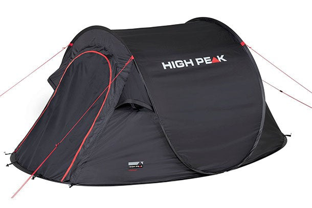 High Peak Tunnel Tent Vision 3 Black - 3 Person - Waterproof Fly Sheet 2 m - N0937
