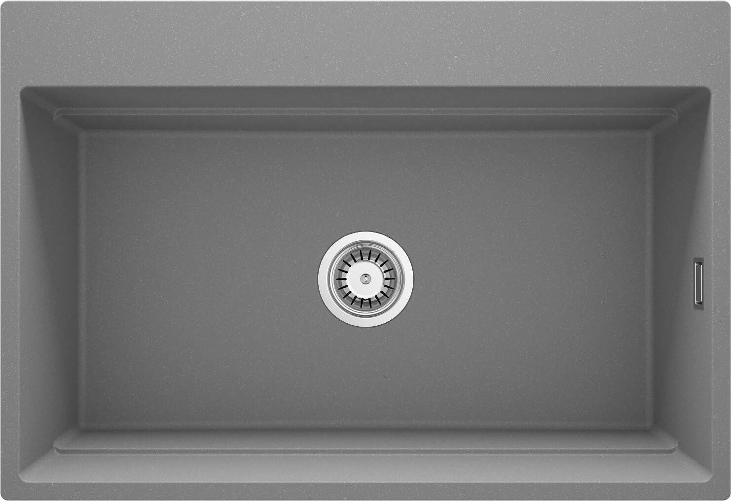 Deante Magnetic Granite Sink 1-Bowl Metallic Grey