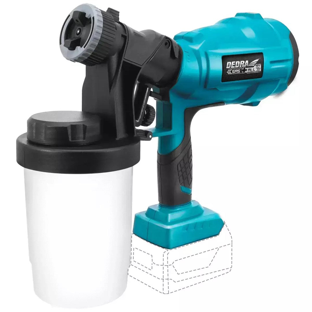 DEDRA Cordless Paint Sprayer 18V 0.9 L DED7057