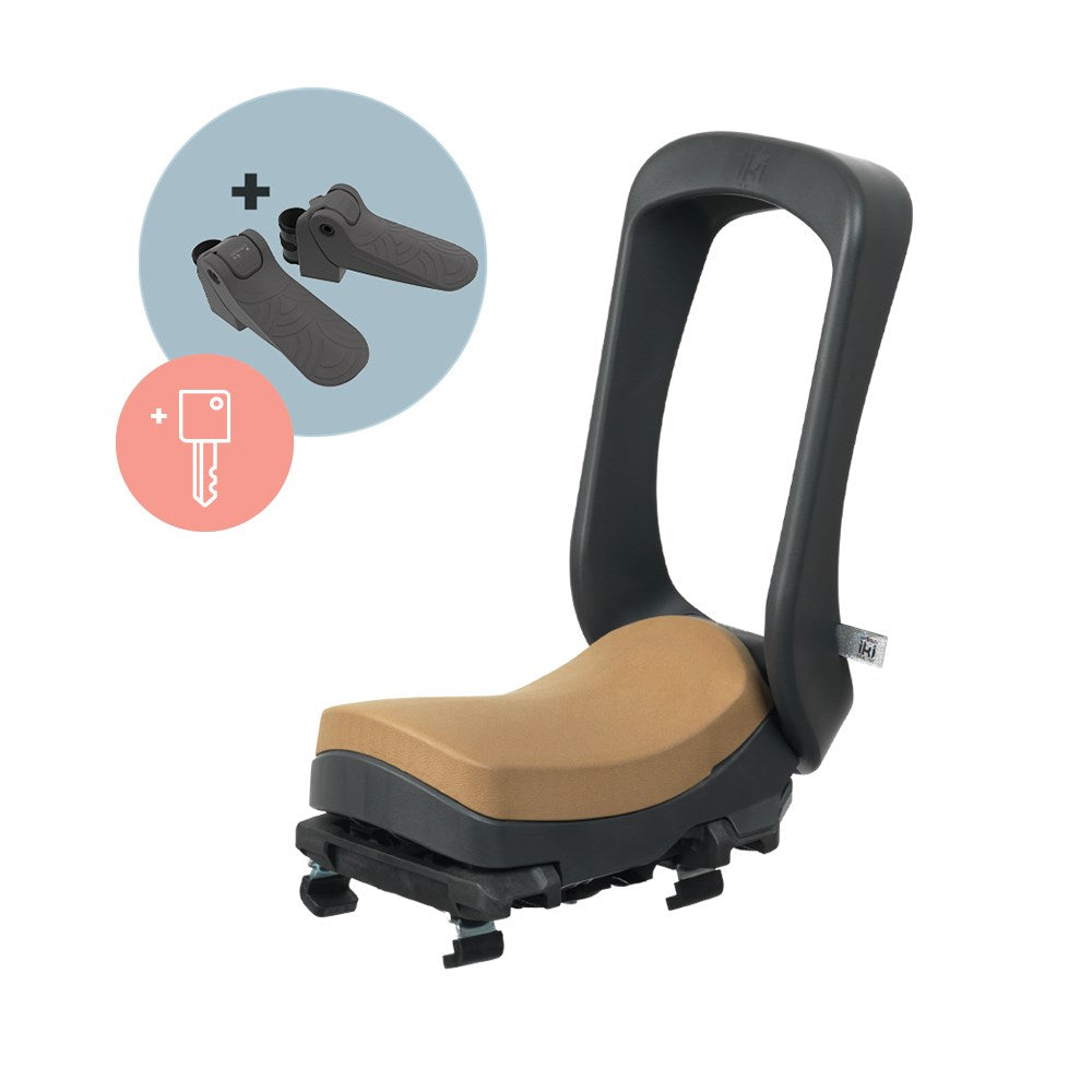 URBAN IKI Junior Bike Seat BLACK/BROWN SET
