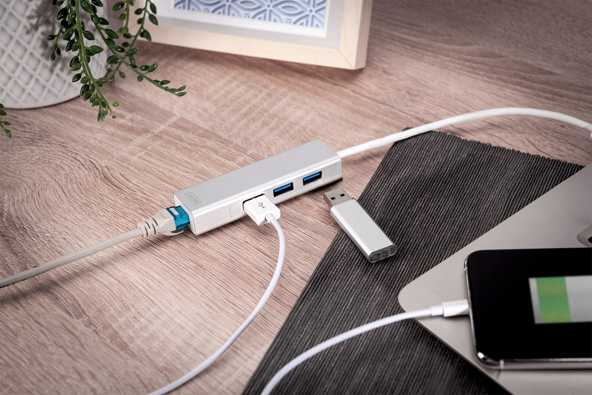 DIGITUS USB Hub with 3 USB 3.2 Gen 1 Type-A Ports, DA-70250-1