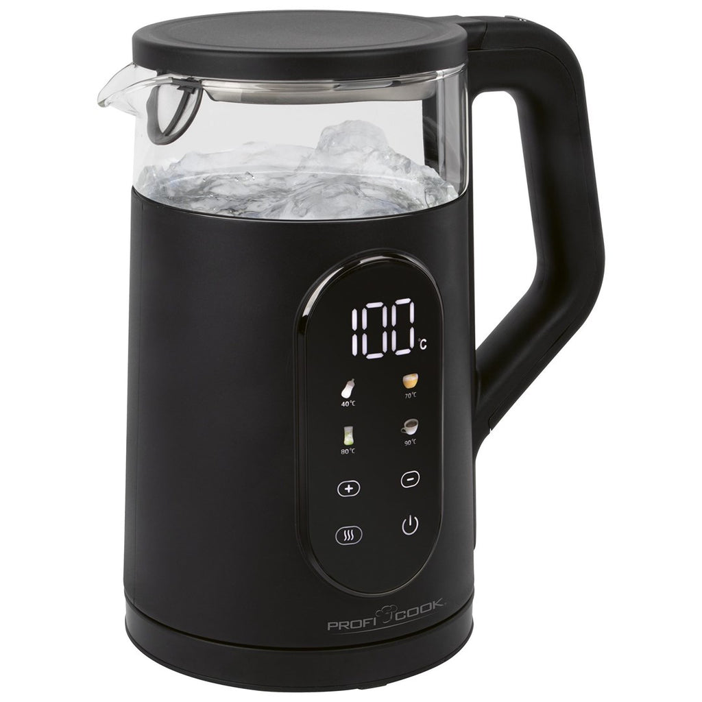 PROFICOOK Electric Kettle 1.7 L 2200 W Black, Transparent | Model: PC-WK 1328