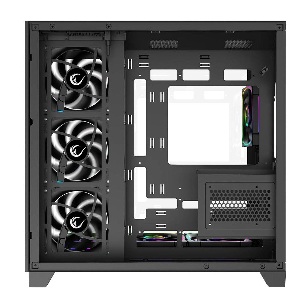 RAMPAGE PC CASE WITH TEMPERED GLASS Black